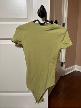 Abercrombie & Fitch Green Short-Sleeve Bodysuit